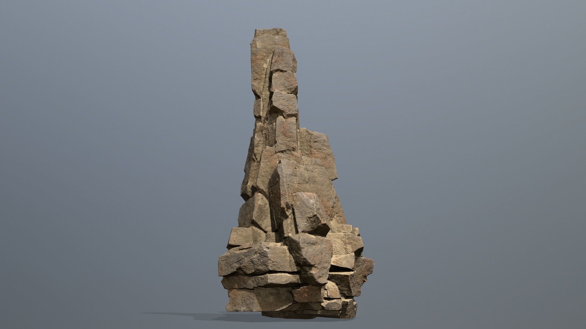desert rocks Low-poly 3D model_2