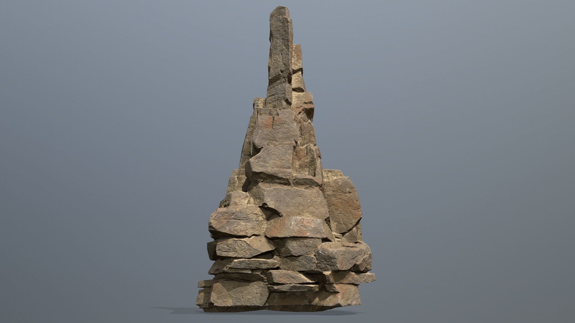 desert rocks Low-poly 3D model_7