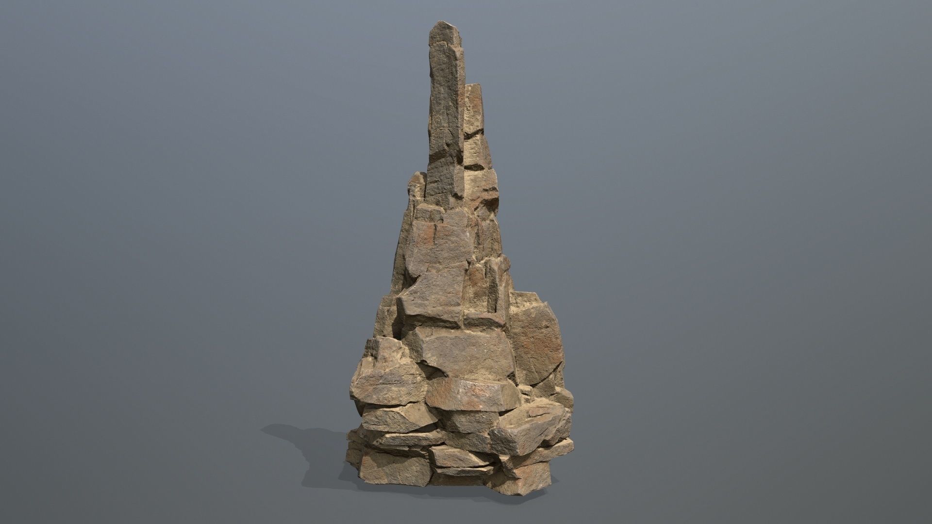 desert rocks Low-poly 3D model_15