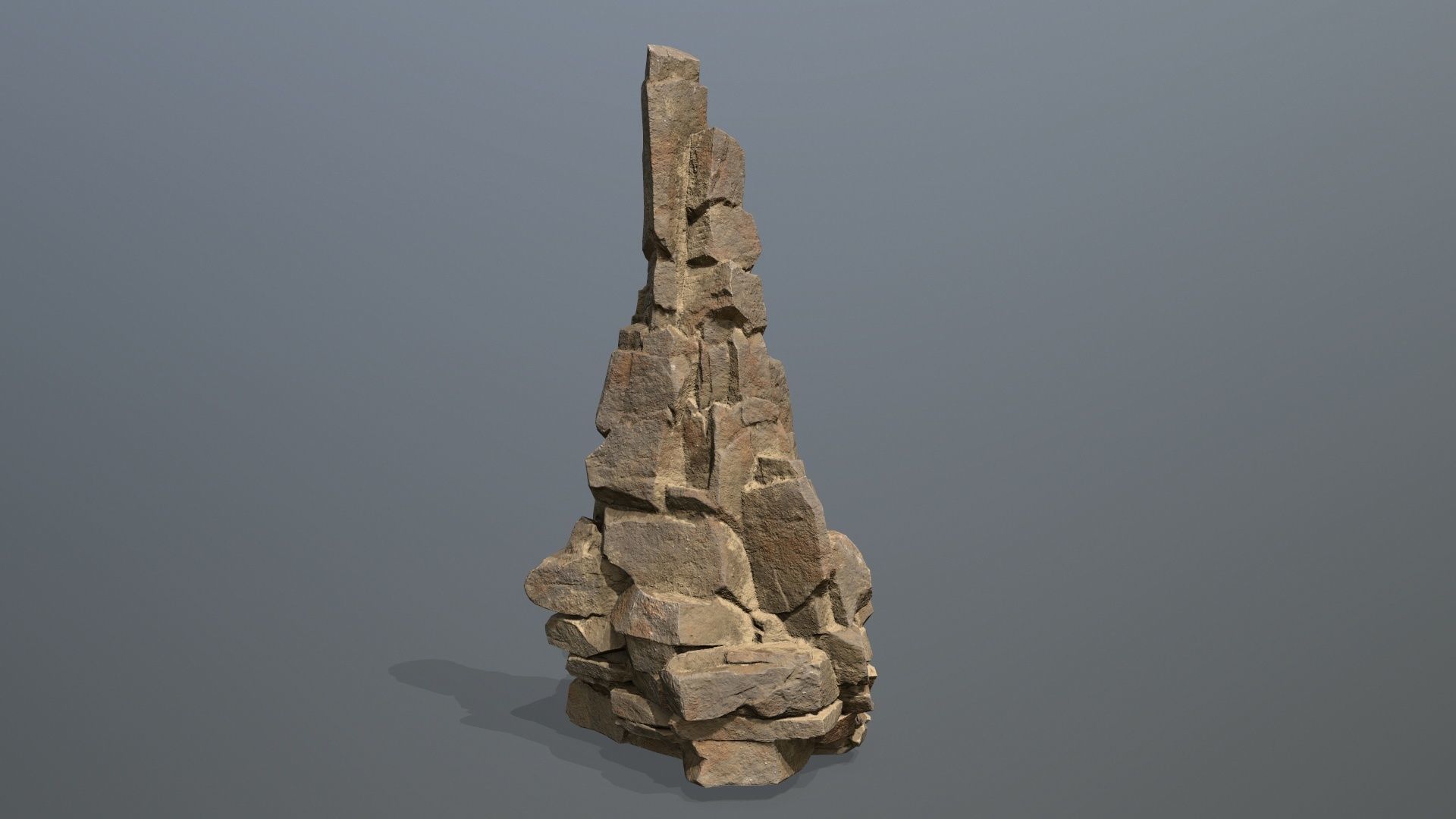 desert rocks Low-poly 3D model_16