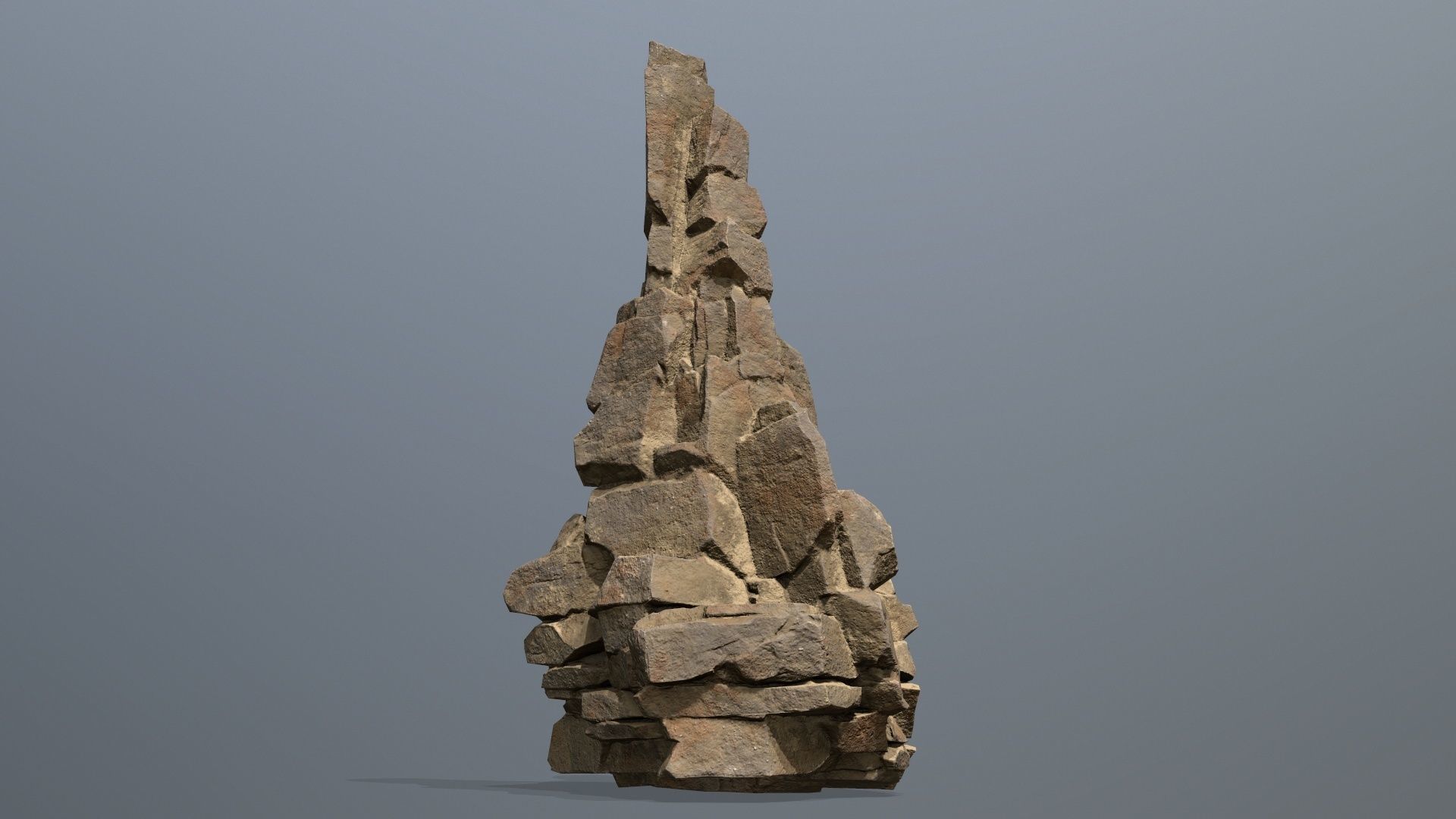 desert rocks Low-poly 3D model_9