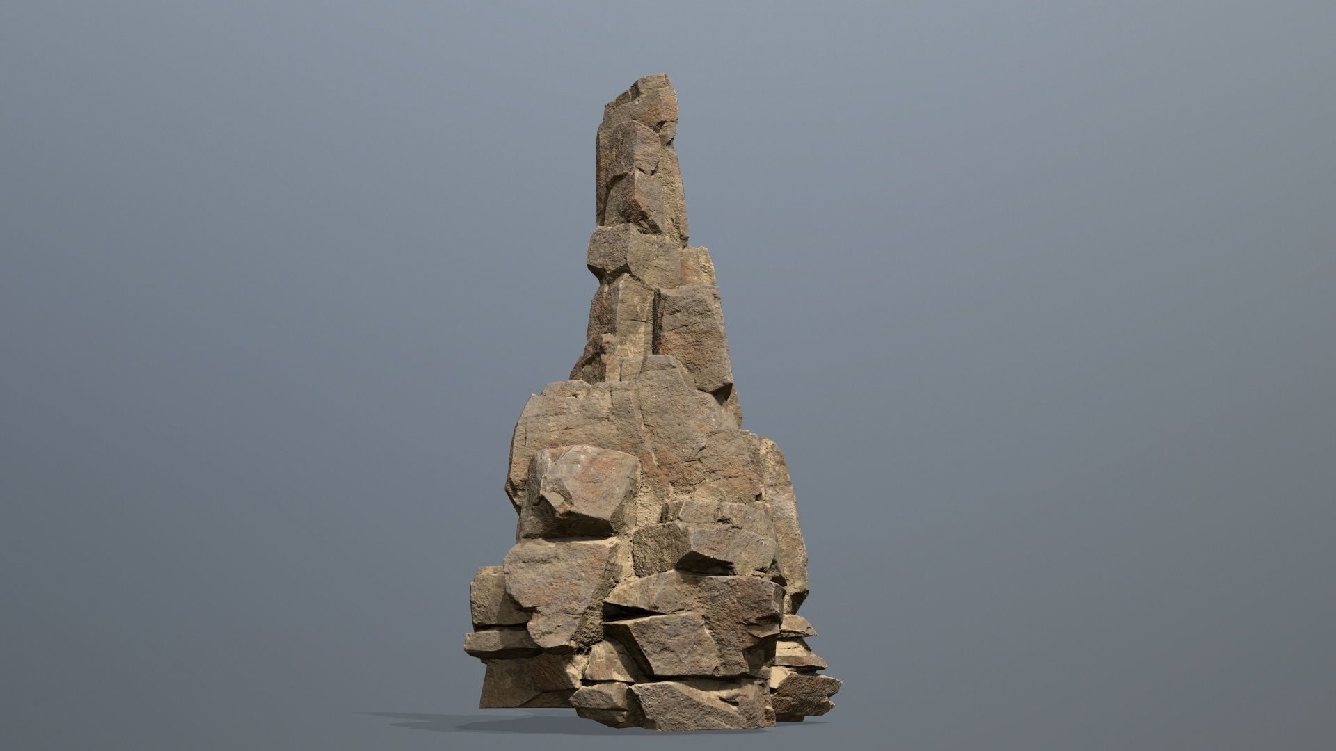 desert rocks Low-poly 3D model_3