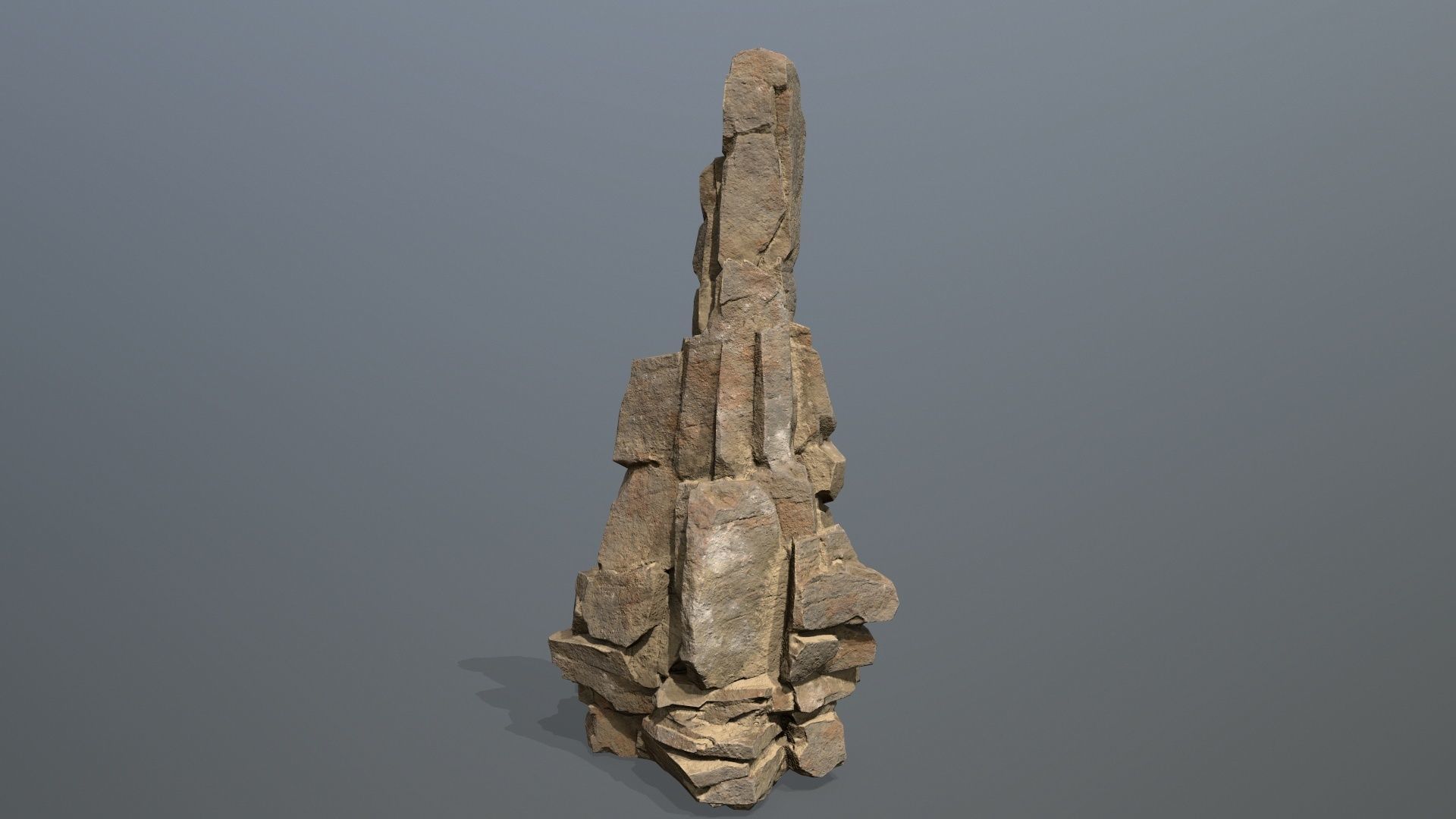 desert rocks Low-poly 3D model_12