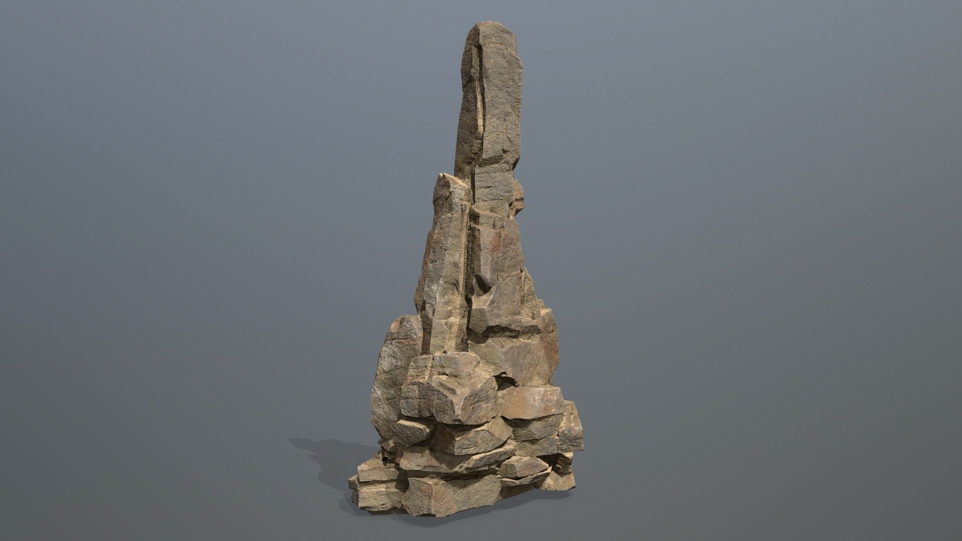 desert rocks Low-poly 3D model_14