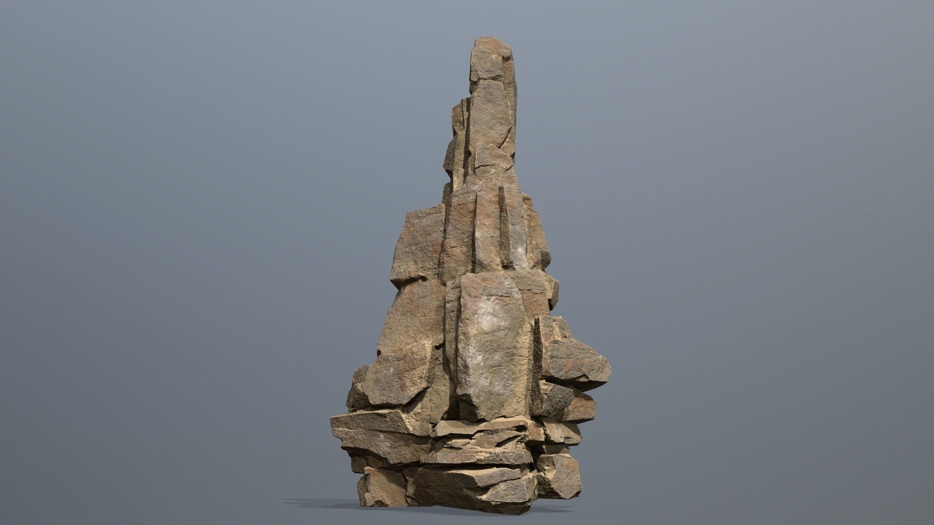 desert rocks Low-poly 3D model_5