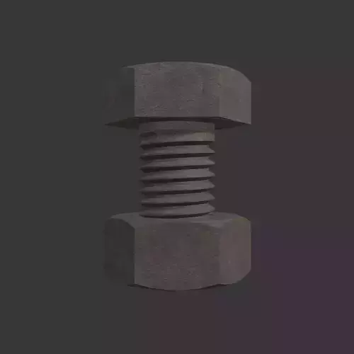 M10 Hex Bolts and Nuts with Rusty Iron Texture