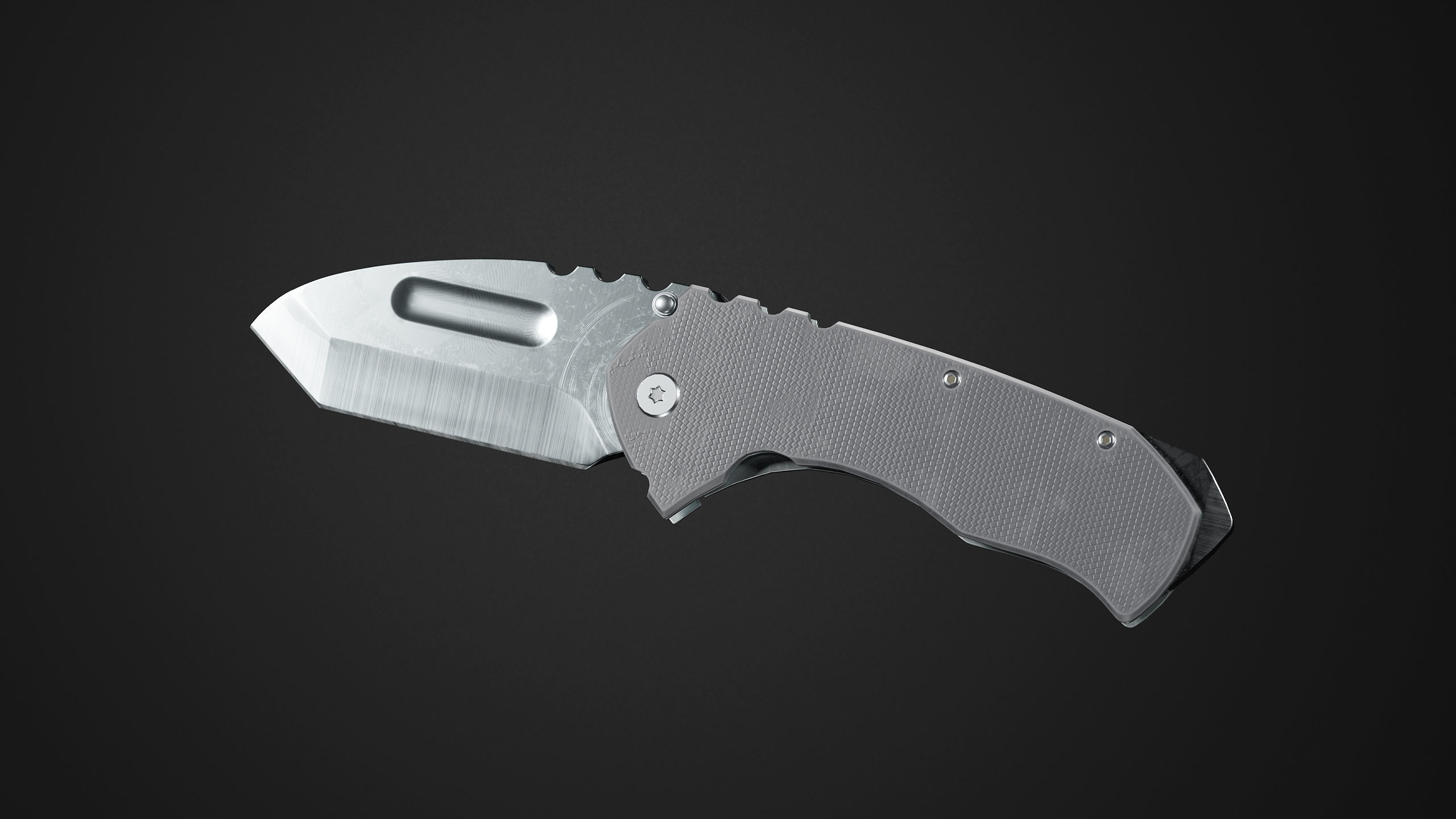 Tactical Folding Knife TFK01 Low-poly 3D model_2