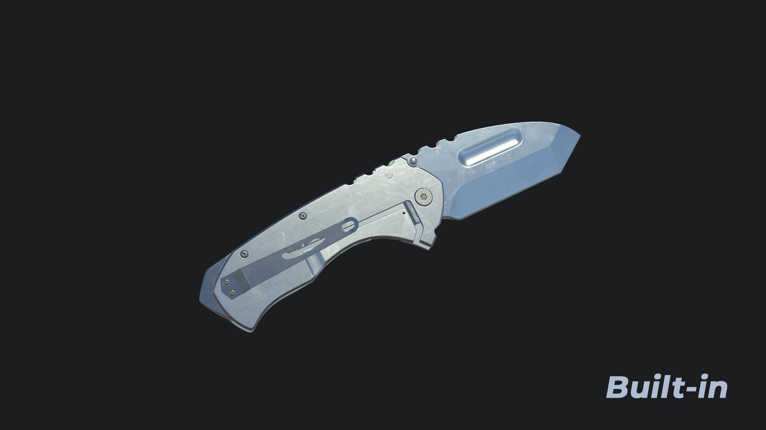 Tactical Folding Knife TFK01 Low-poly 3D model_13
