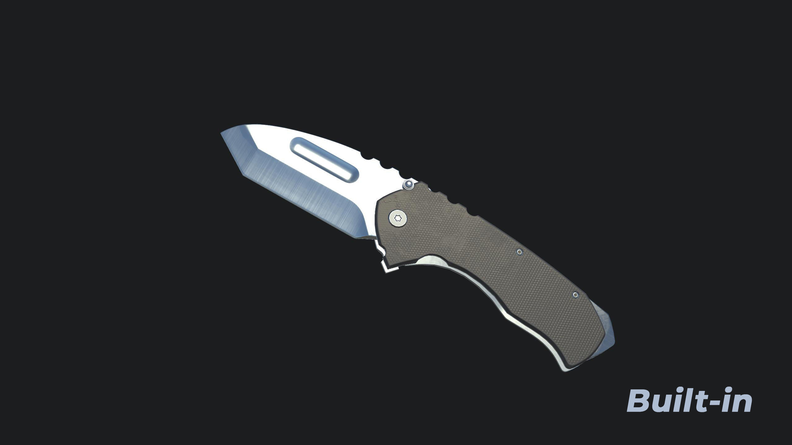 Tactical Folding Knife TFK01 Low-poly 3D model_14