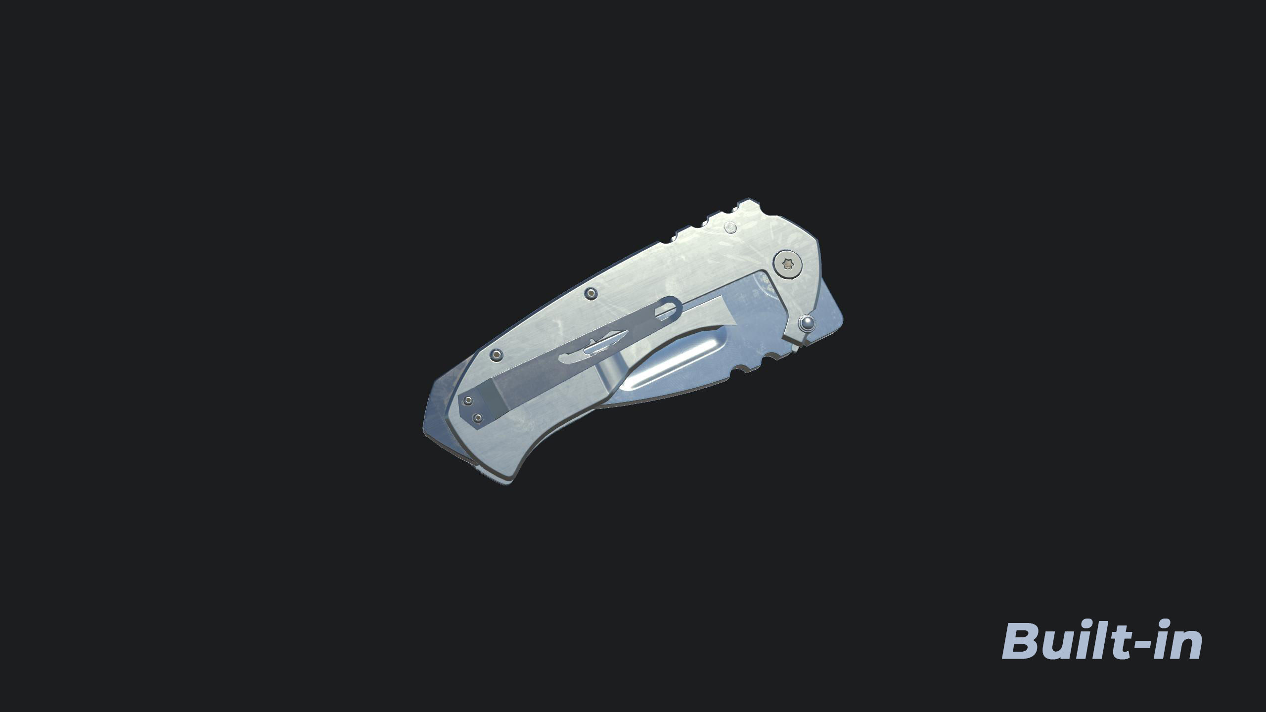 Tactical Folding Knife TFK01 Low-poly 3D model_12