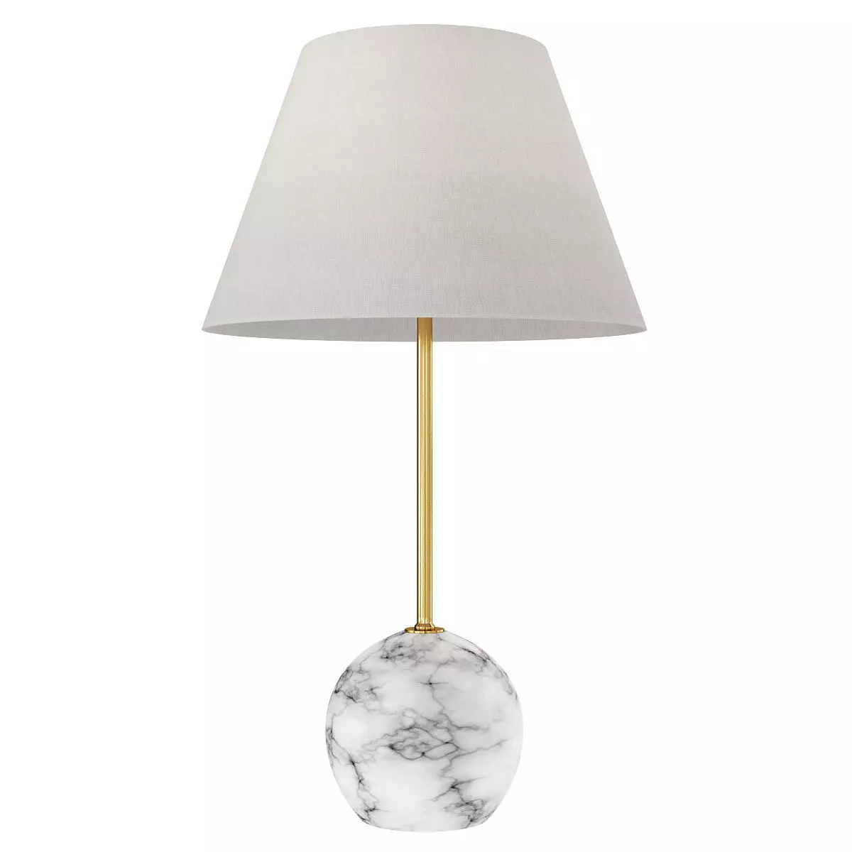 Minimalist Resin Metal LED Table Lamp Low-poly 3D model