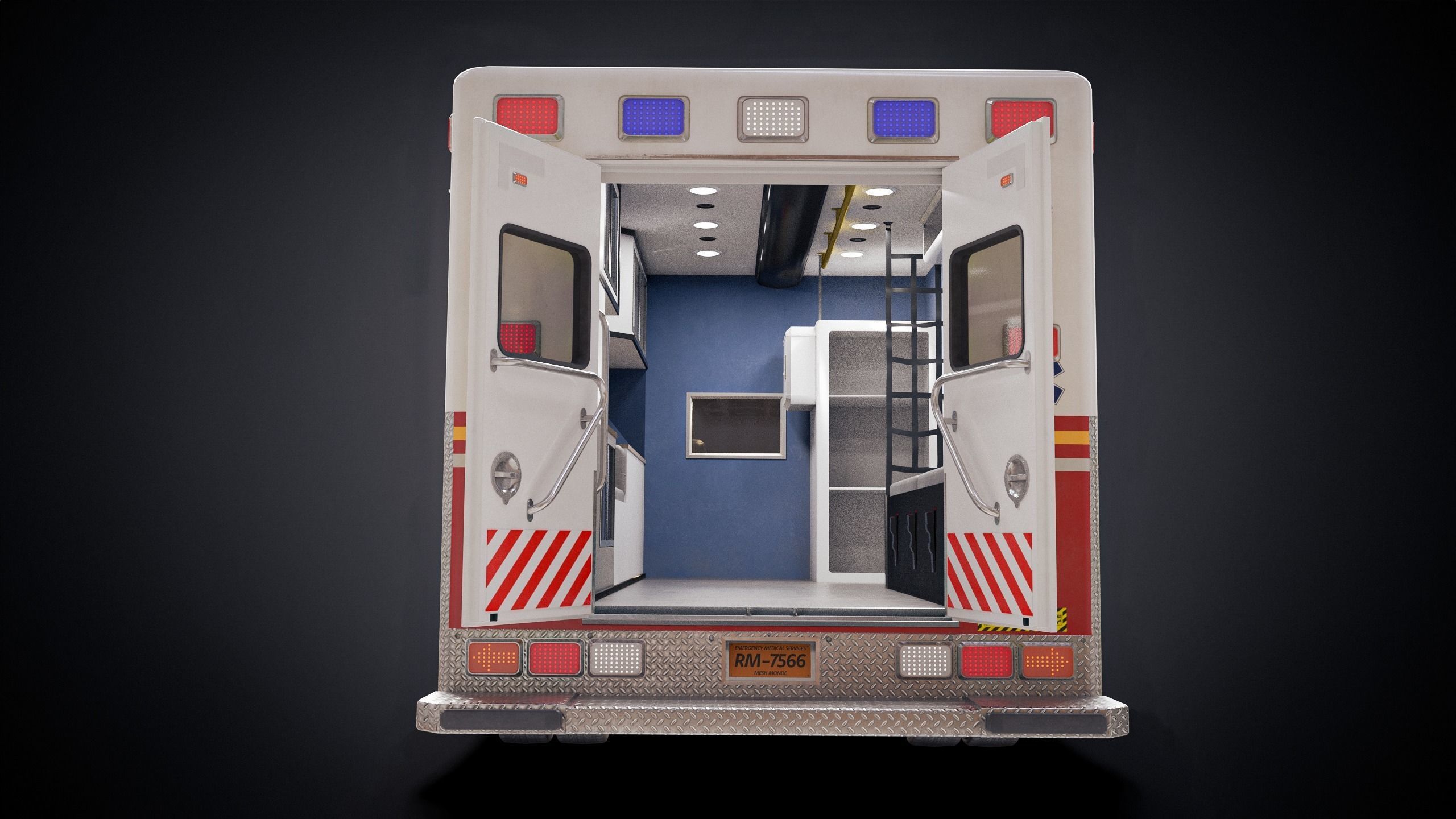 Ambulance 3D Model  Low-poly 3D model_4