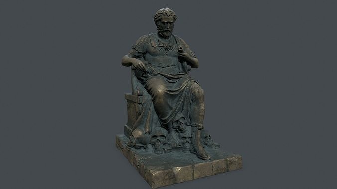 Man Statue  Low-poly 3D model