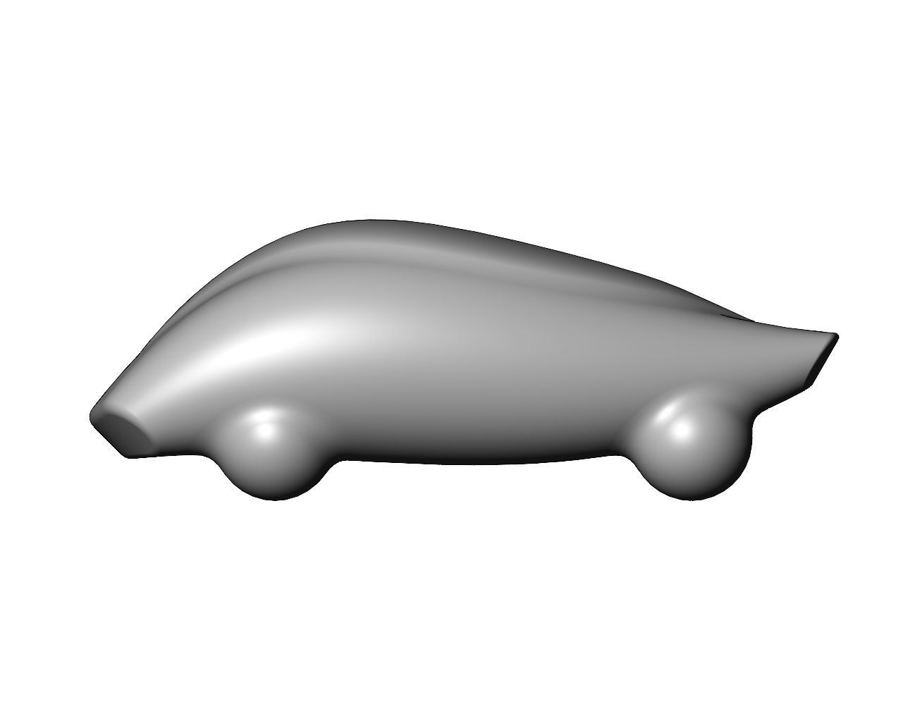 Miniature vehicle automotive speed sculpture N011 3D print model_1