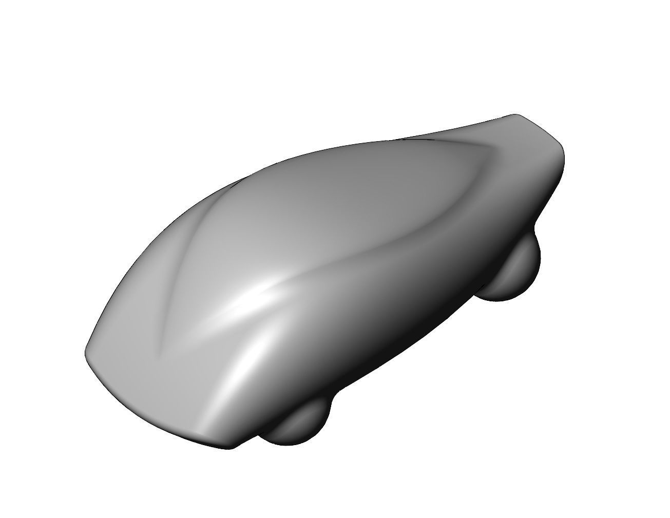 Miniature vehicle automotive speed sculpture N011 3D print model_2