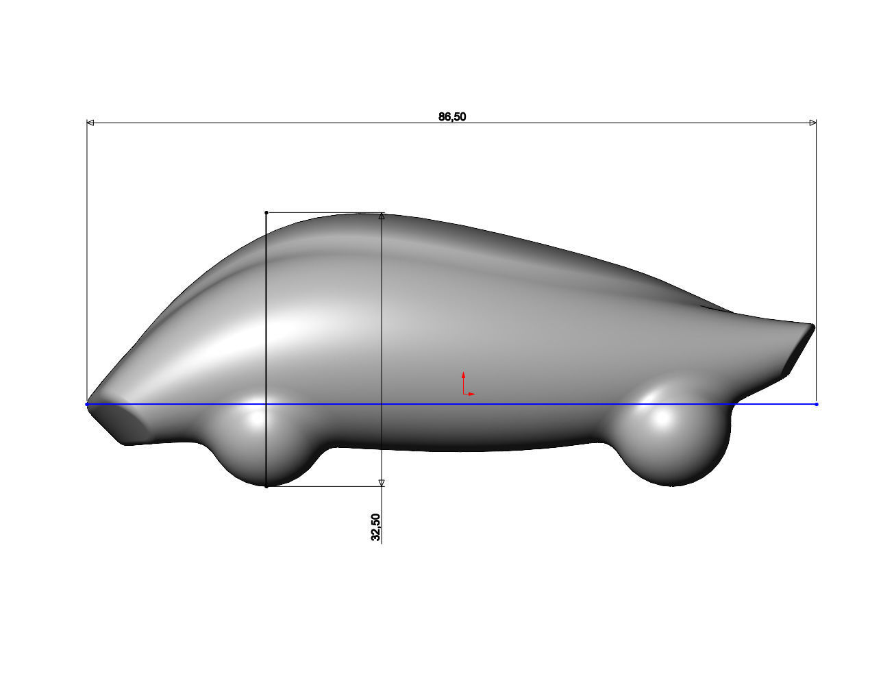 Miniature vehicle automotive speed sculpture N011 3D print model_7