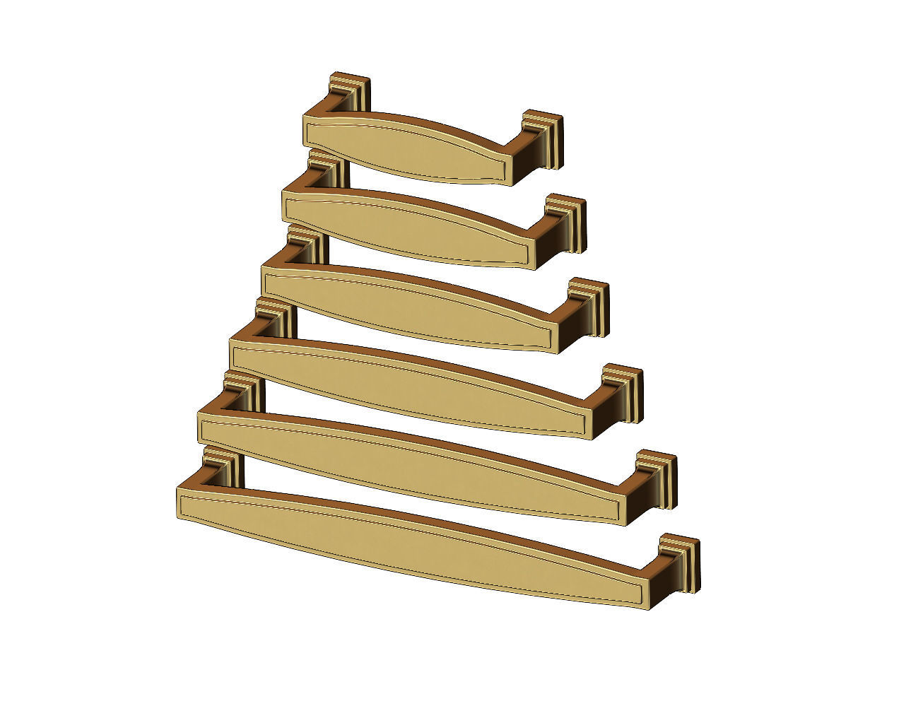 Cabinet drawer handle and pull N016 3D print model_1