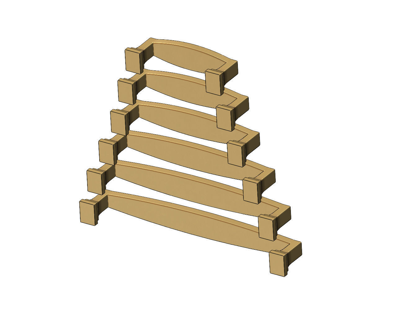 Cabinet drawer handle and pull N016 3D print model_2