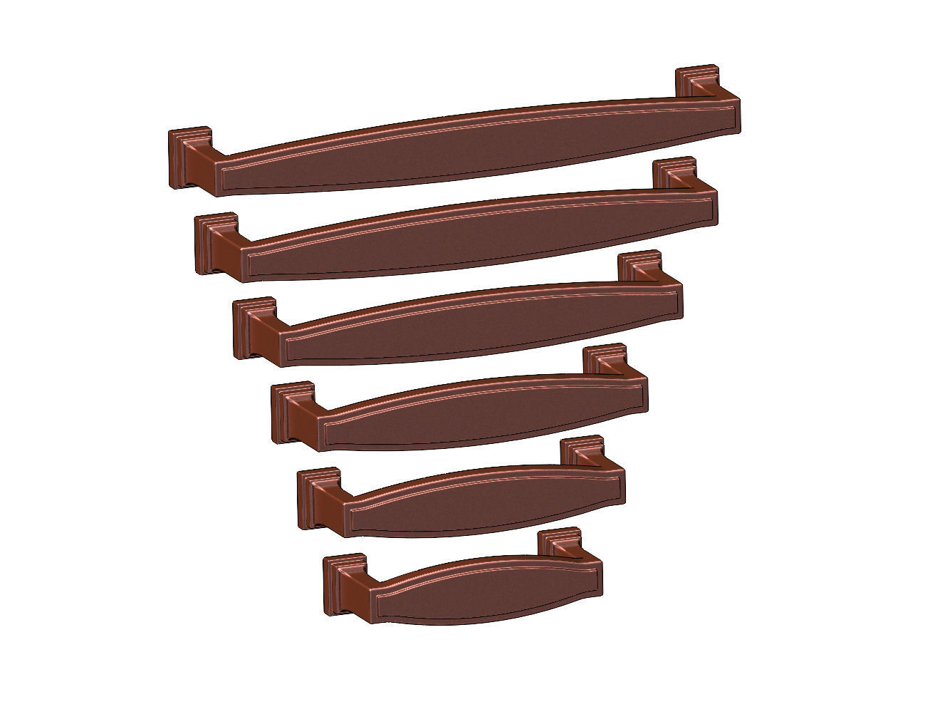 Cabinet drawer handle and pull N016 3D print model_8