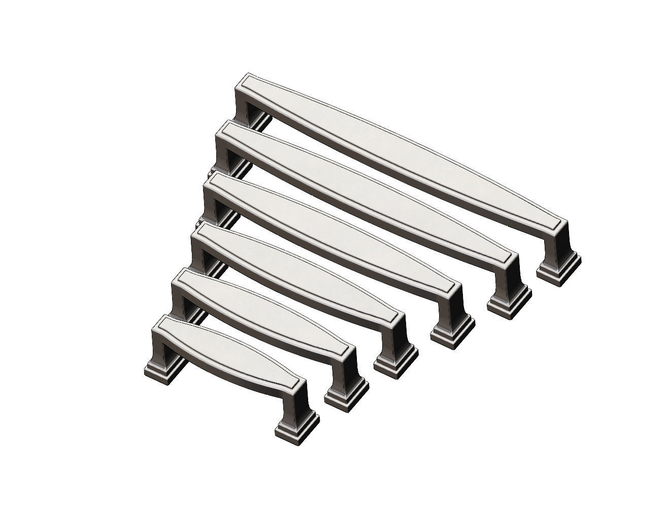 Cabinet drawer handle and pull N016 3D print model_7