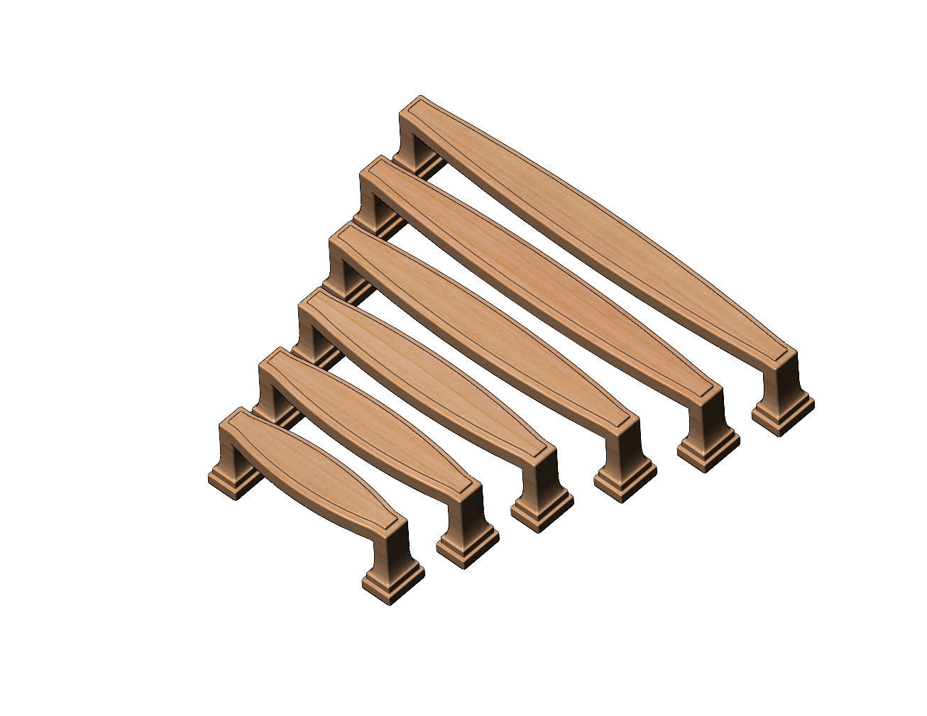 Cabinet drawer handle and pull N016 3D print model_9