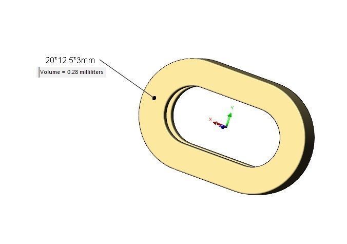 Paperclip chain and bracelet link 3D print model_16
