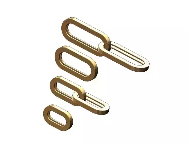 Paperclip chain and bracelet link