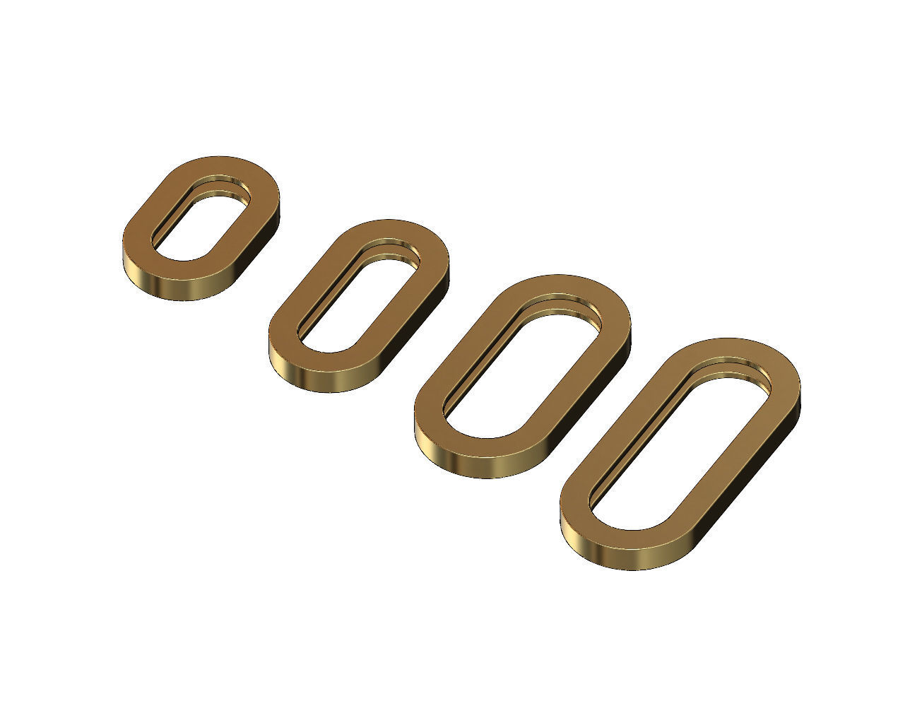 Paperclip chain and bracelet link 3D print model_3