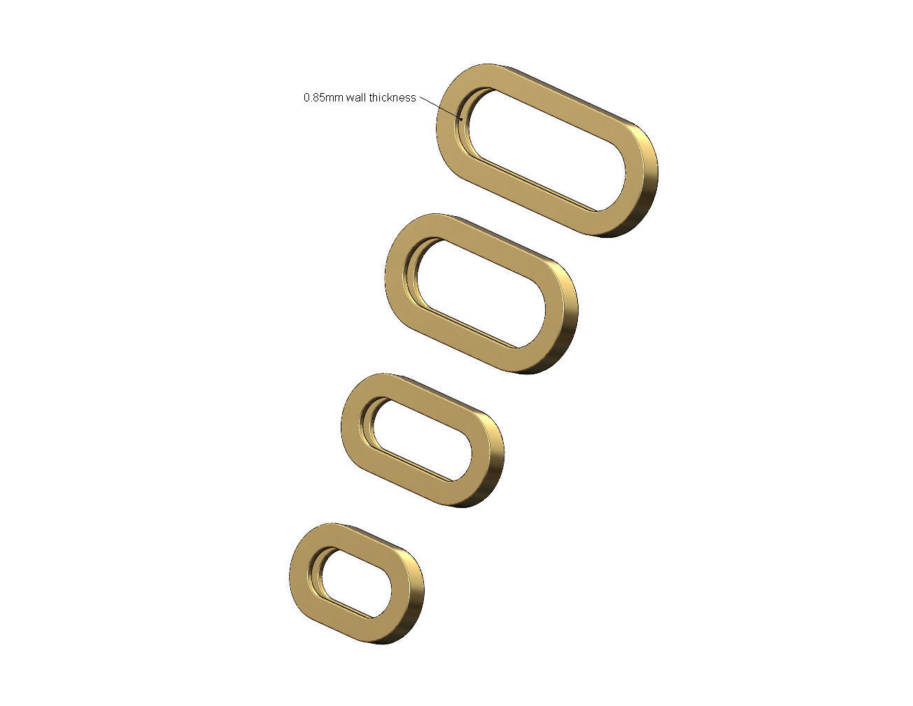 Paperclip chain and bracelet link 3D print model_2