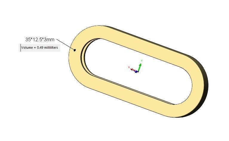 Paperclip chain and bracelet link 3D print model_11