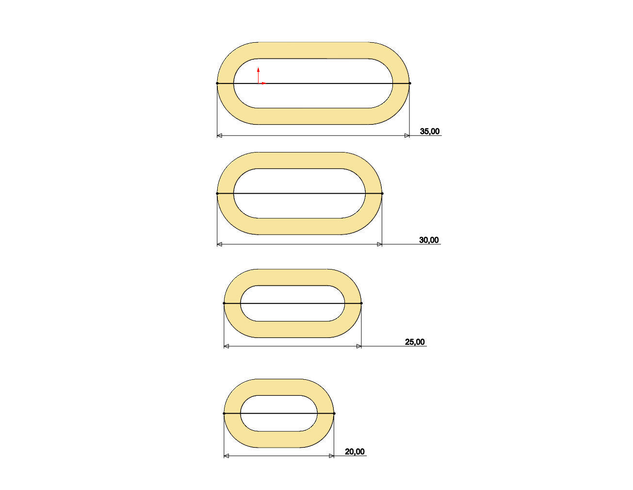 Paperclip chain and bracelet link 3D print model_6