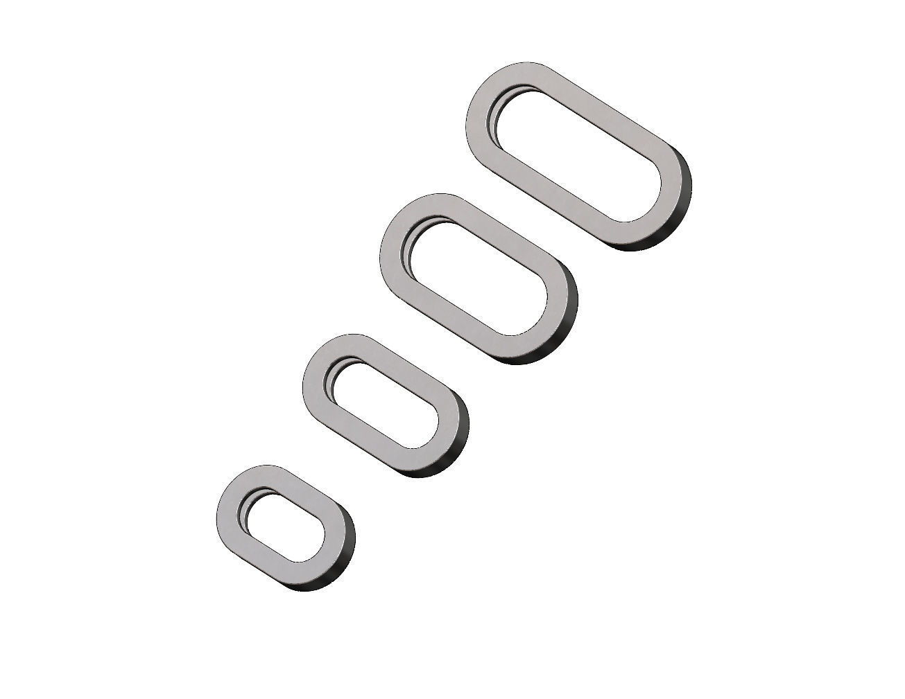 Paperclip chain and bracelet link 3D print model_10