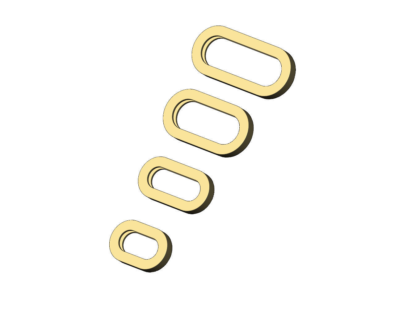 Paperclip chain and bracelet link 3D print model_5