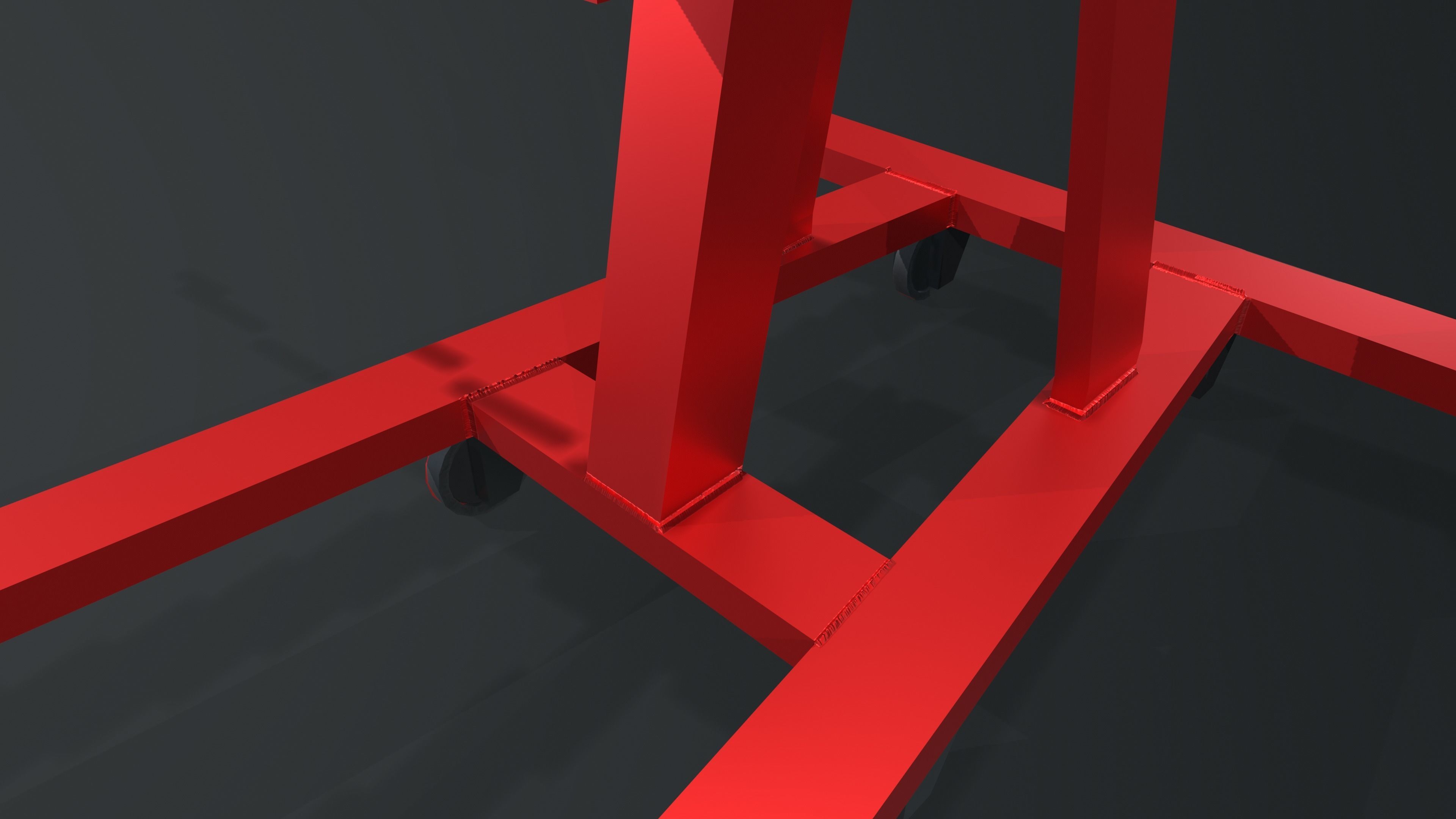 Engine Crane Low-poly 3D model_9