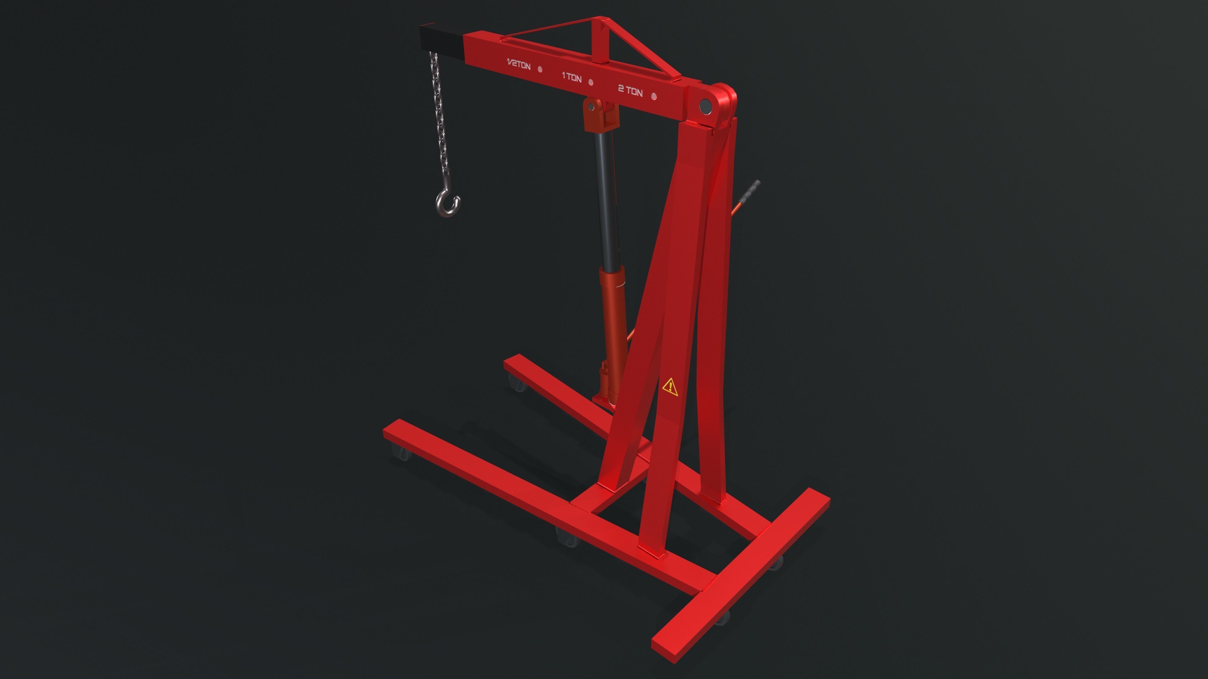 Engine Crane Low-poly 3D model_3