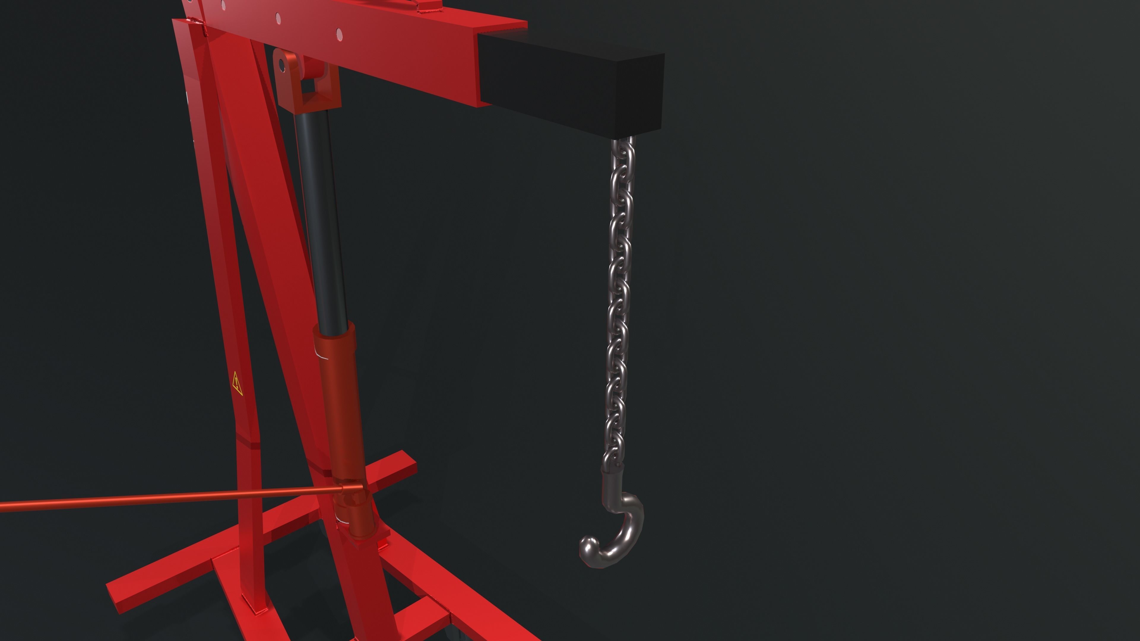 Engine Crane Low-poly 3D model_7