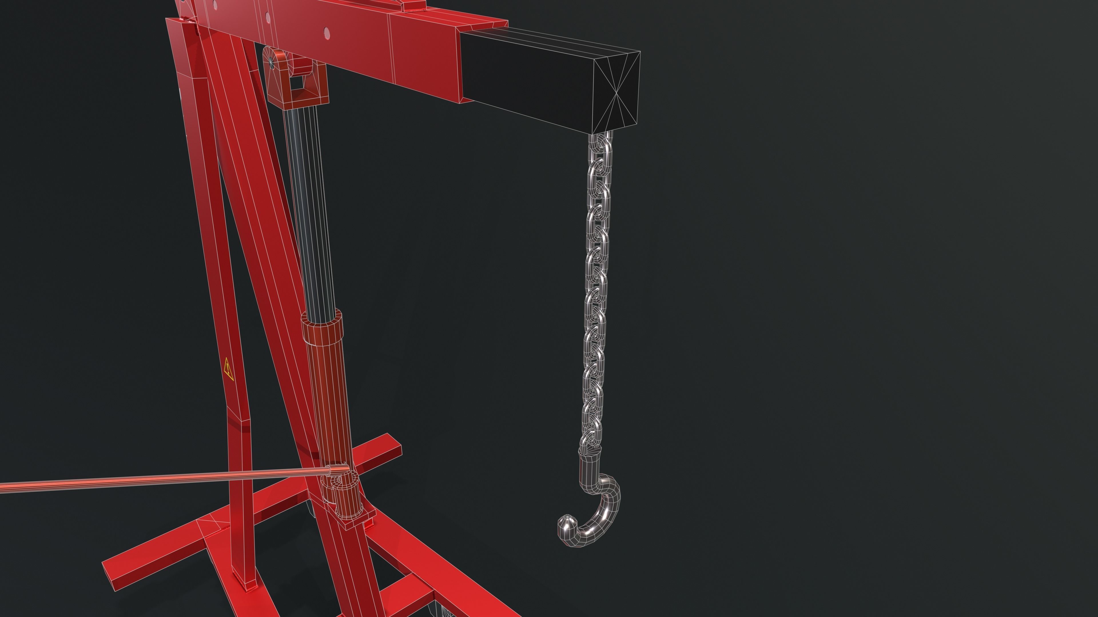 Engine Crane Low-poly 3D model_8