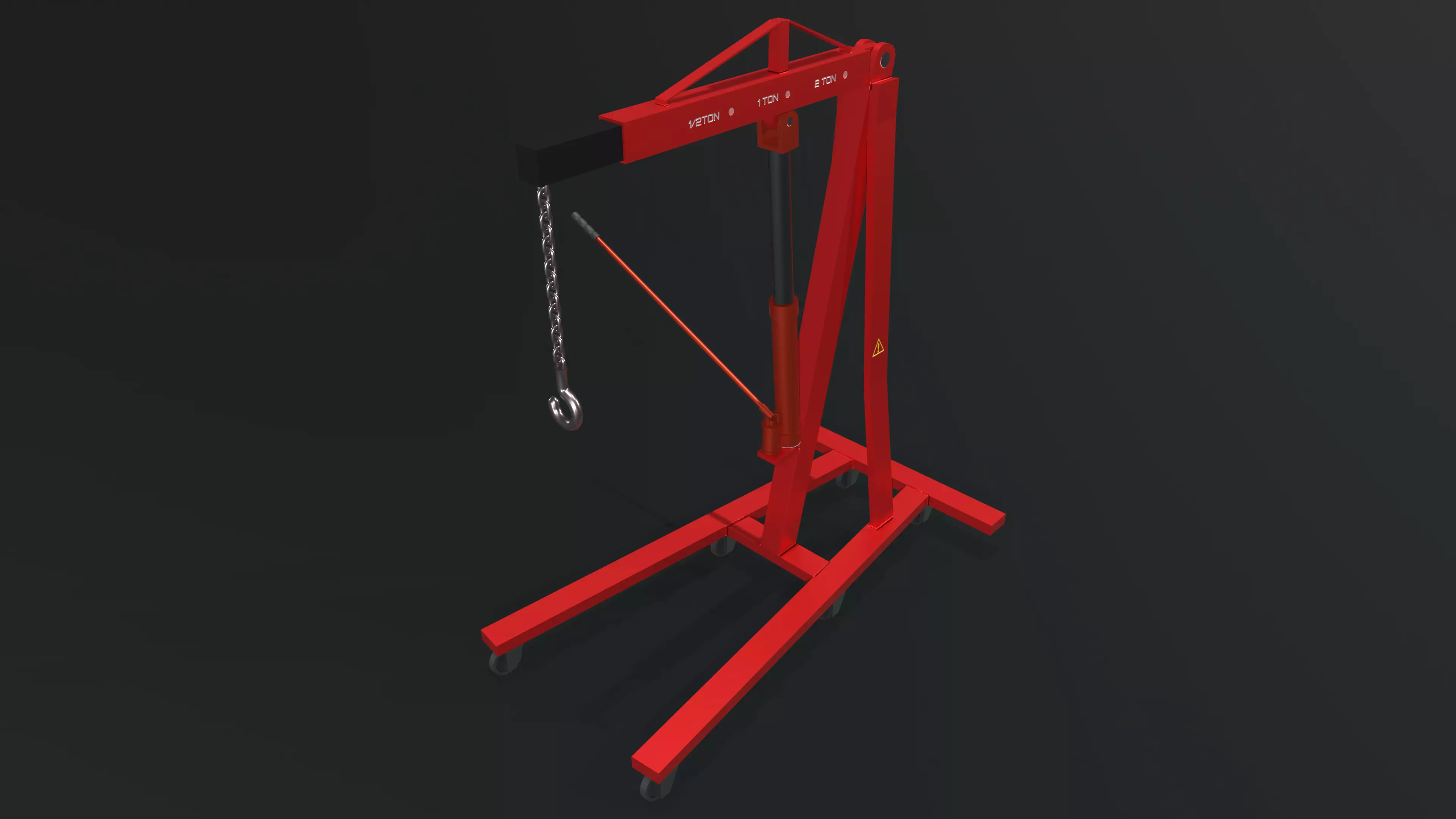 Engine Crane Low-poly 3D model_0