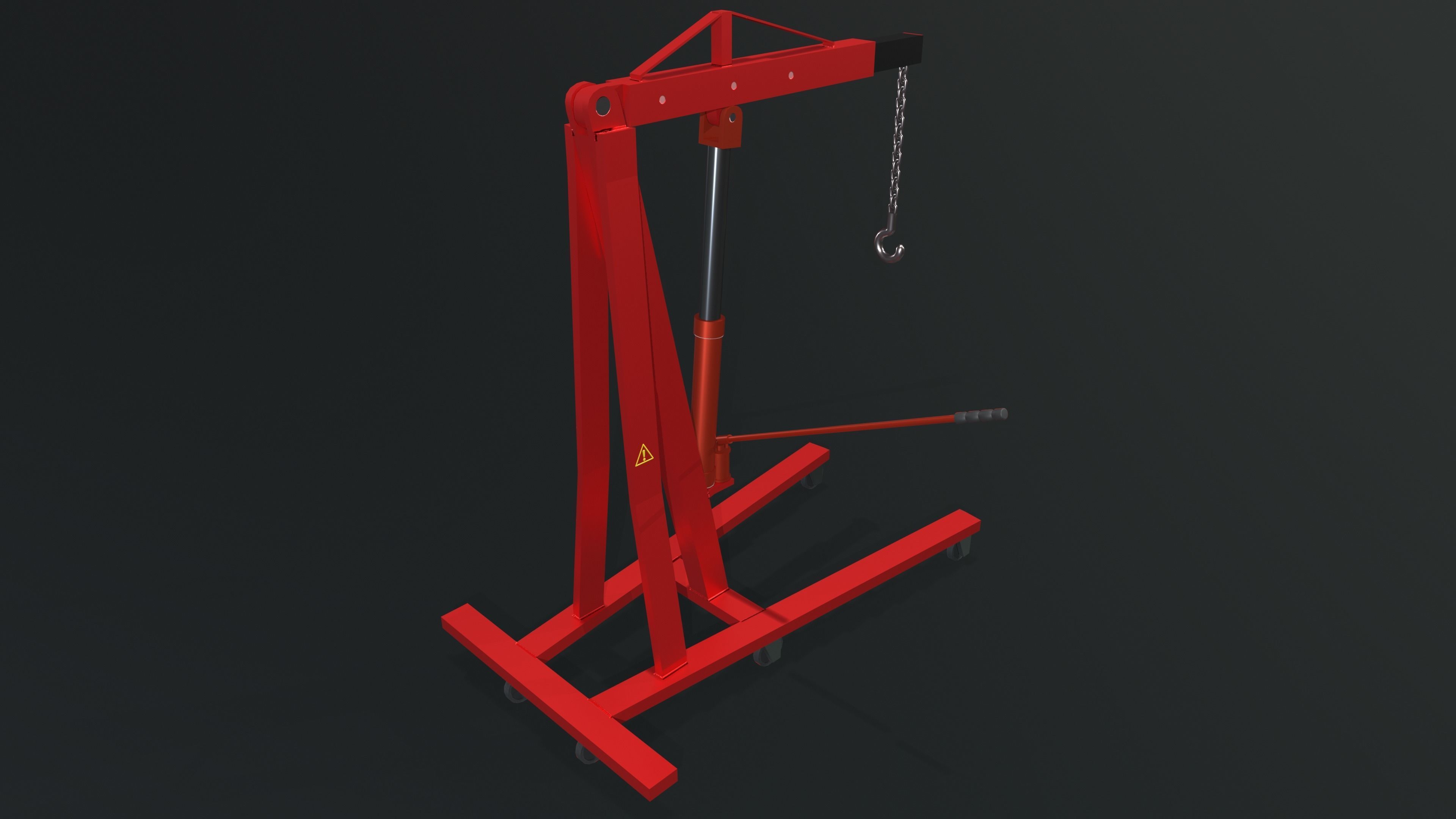 Engine Crane Low-poly 3D model_5