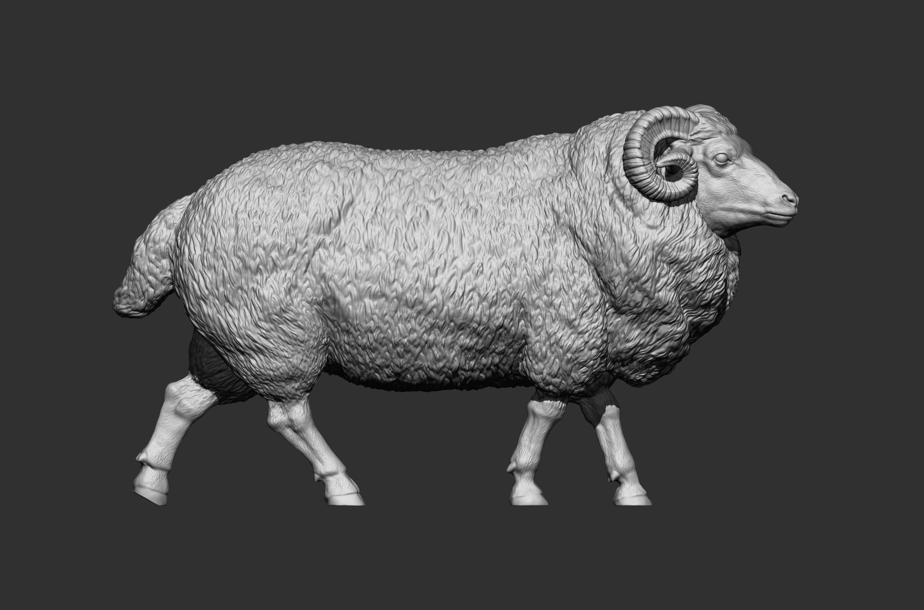 walking ram 3D print model_8