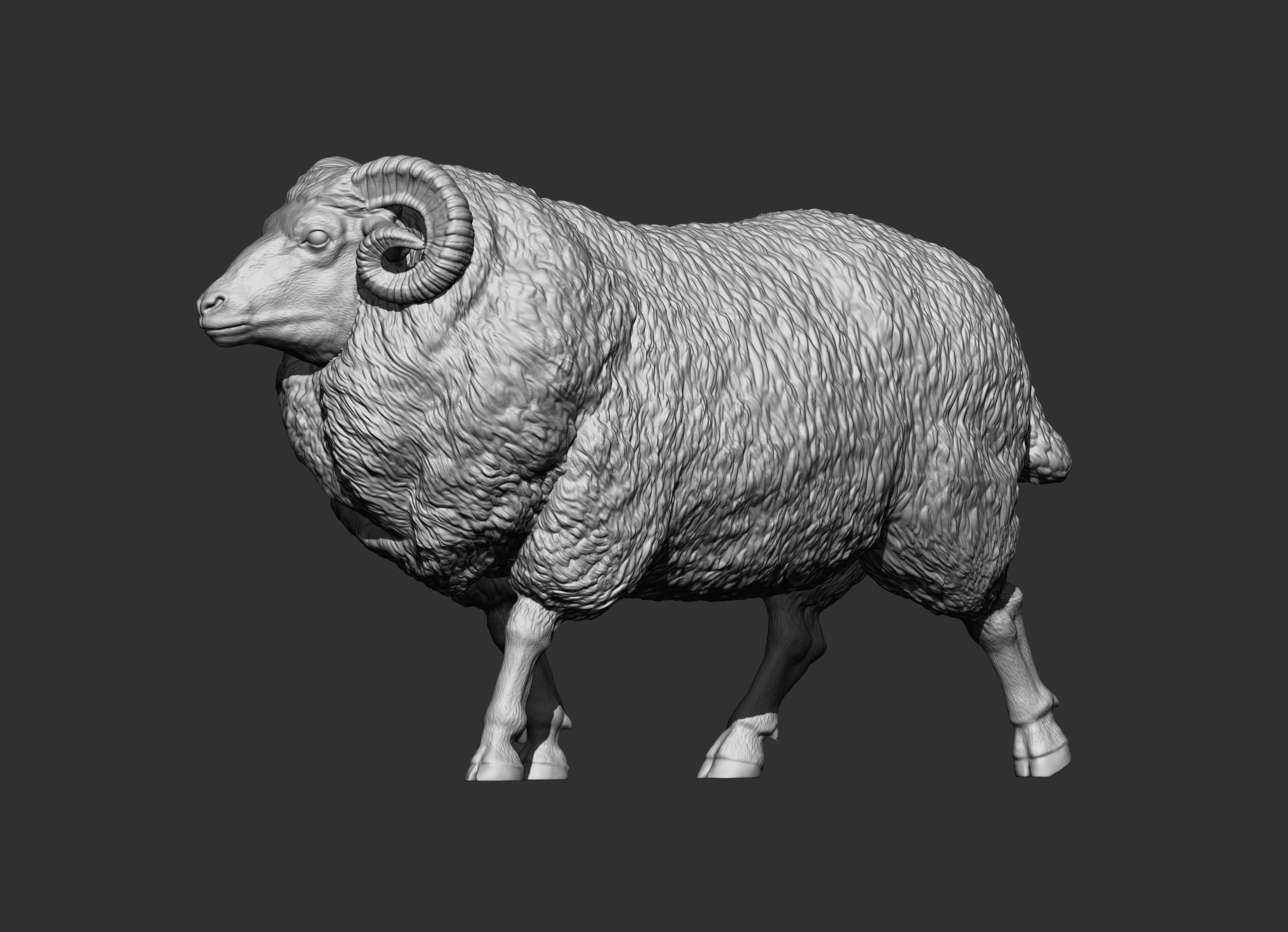 walking ram 3D print model_11