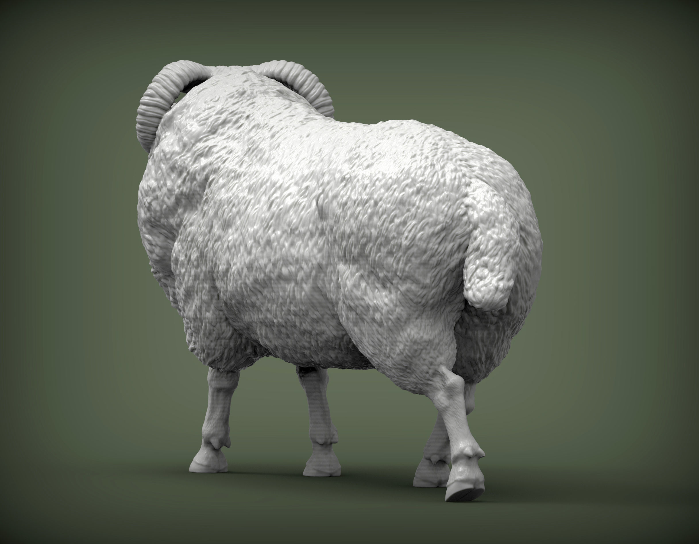 walking ram 3D print model_6