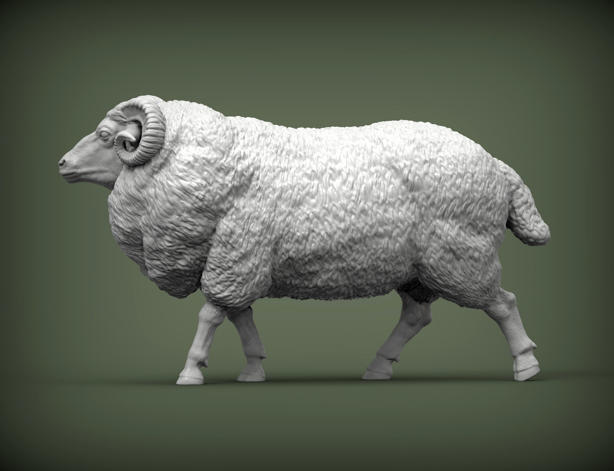 walking ram 3D print model_4