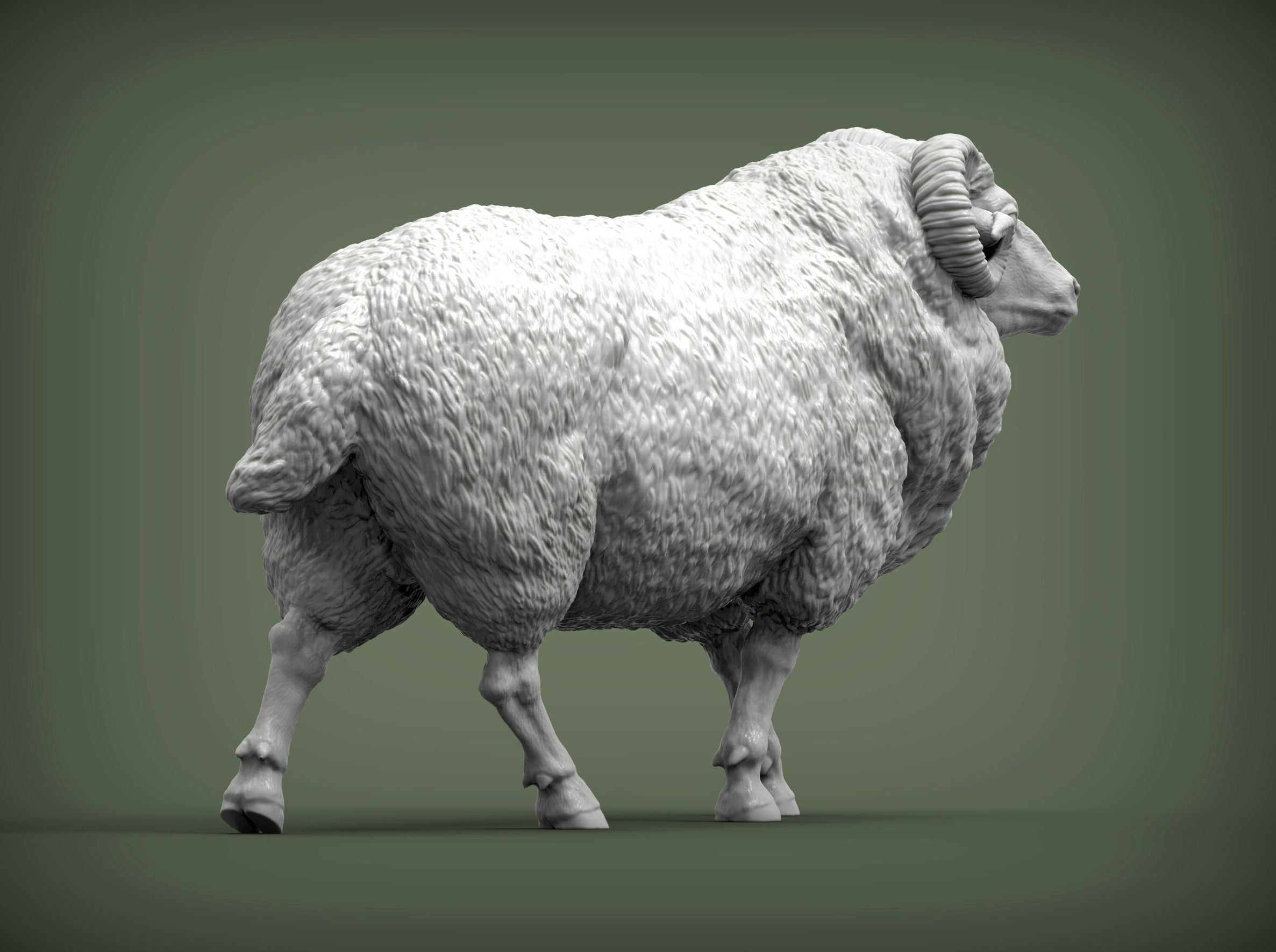 walking ram 3D print model_5