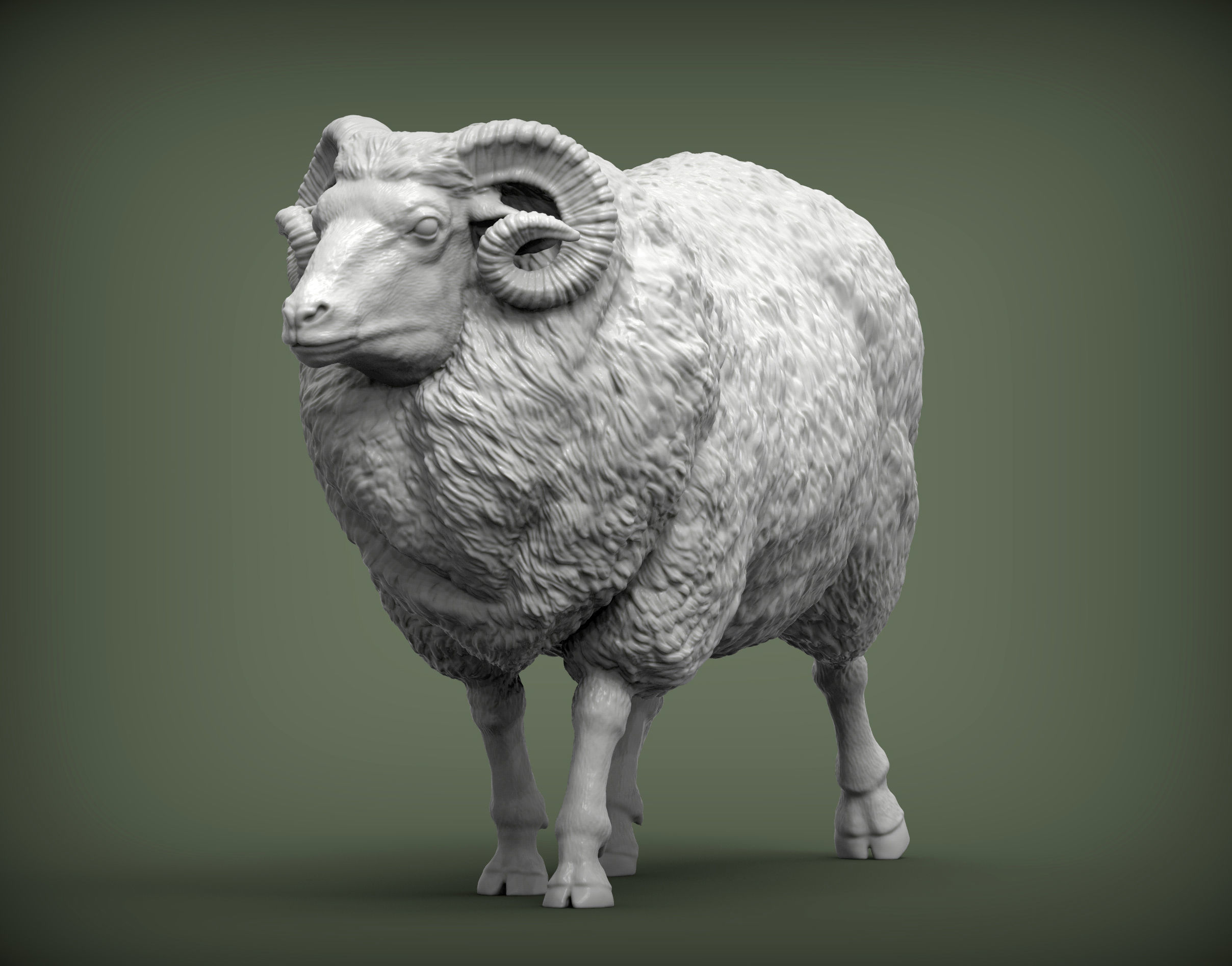 walking ram 3D print model_3