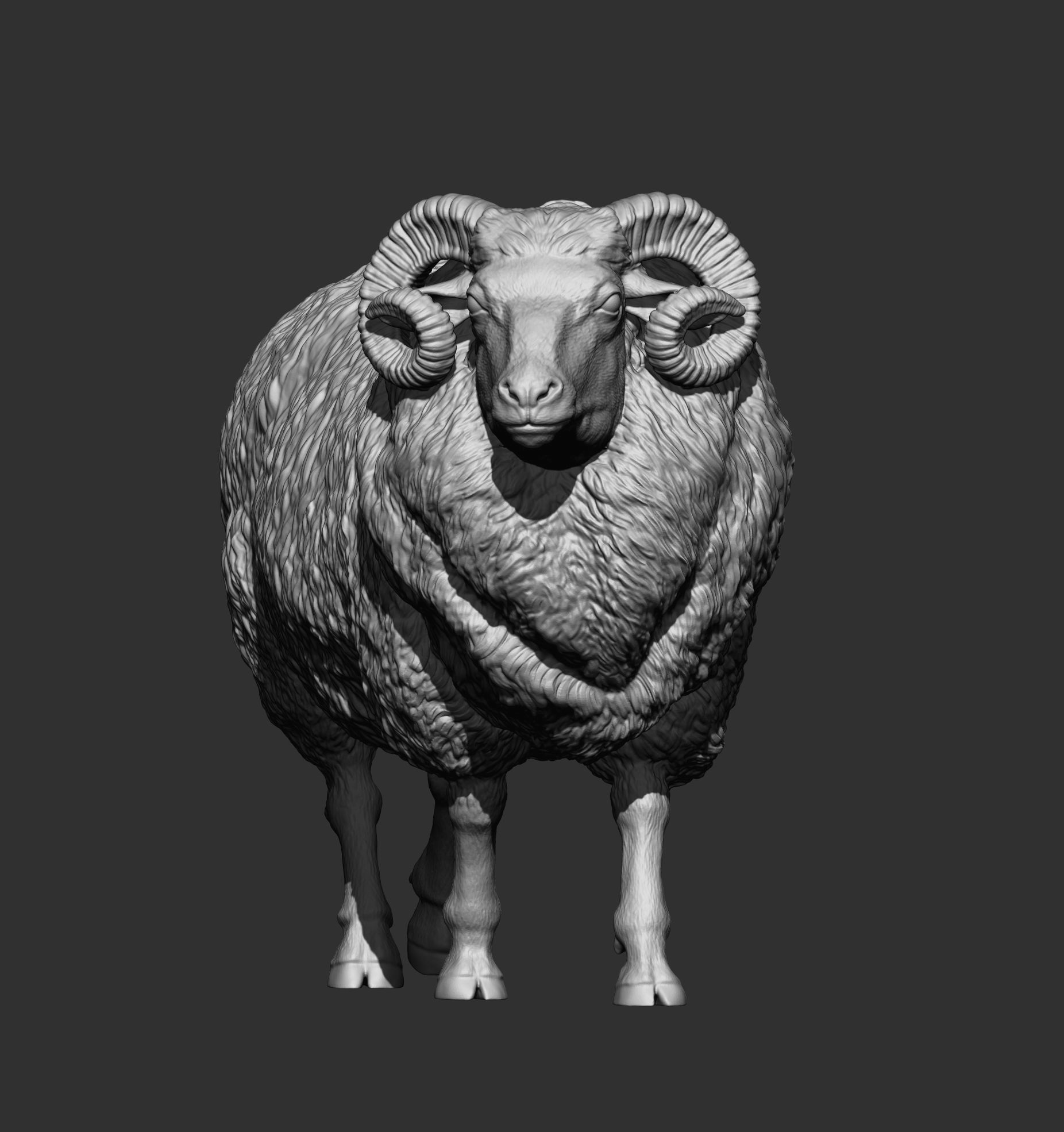walking ram 3D print model_12
