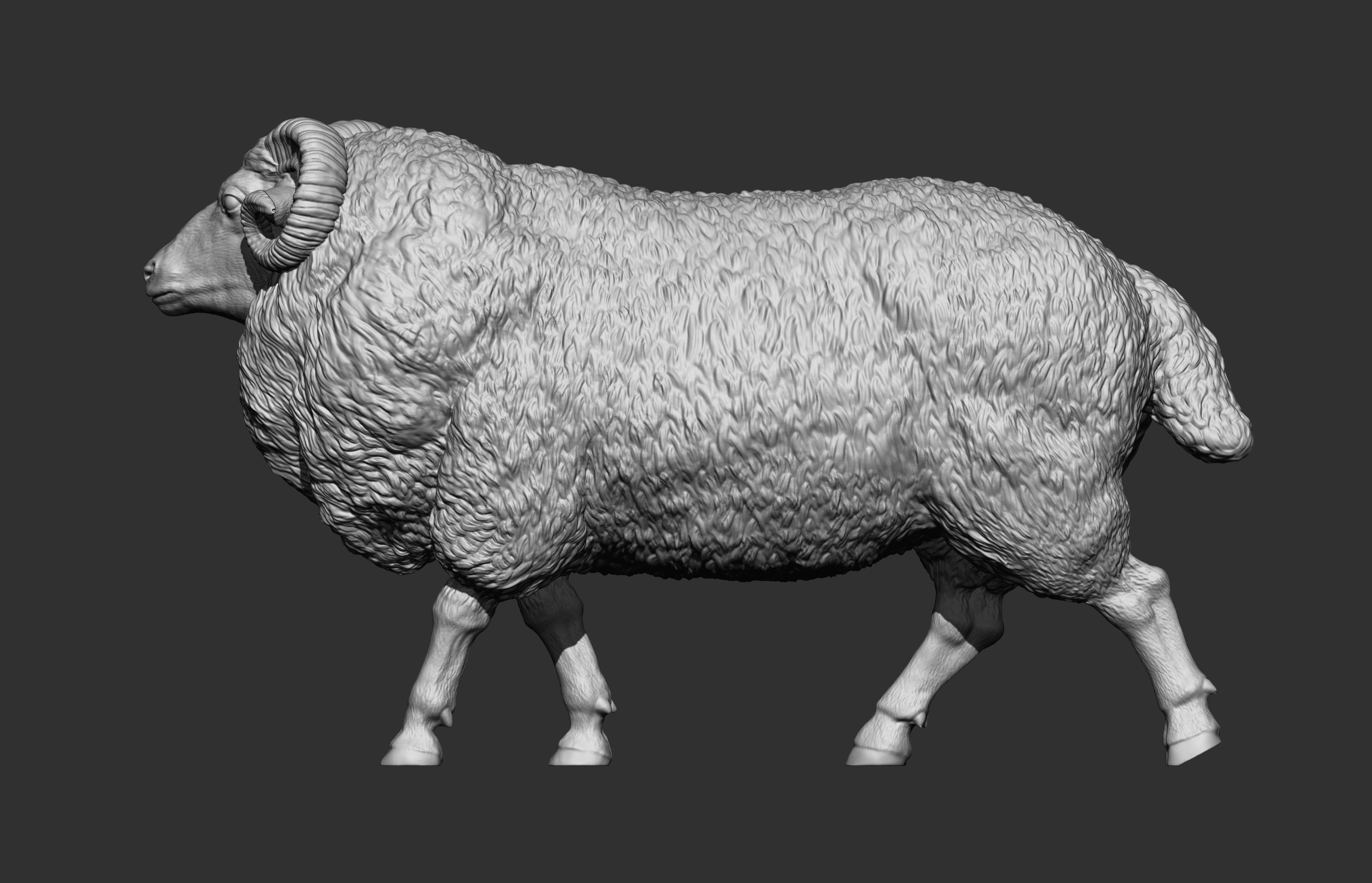 walking ram 3D print model_7
