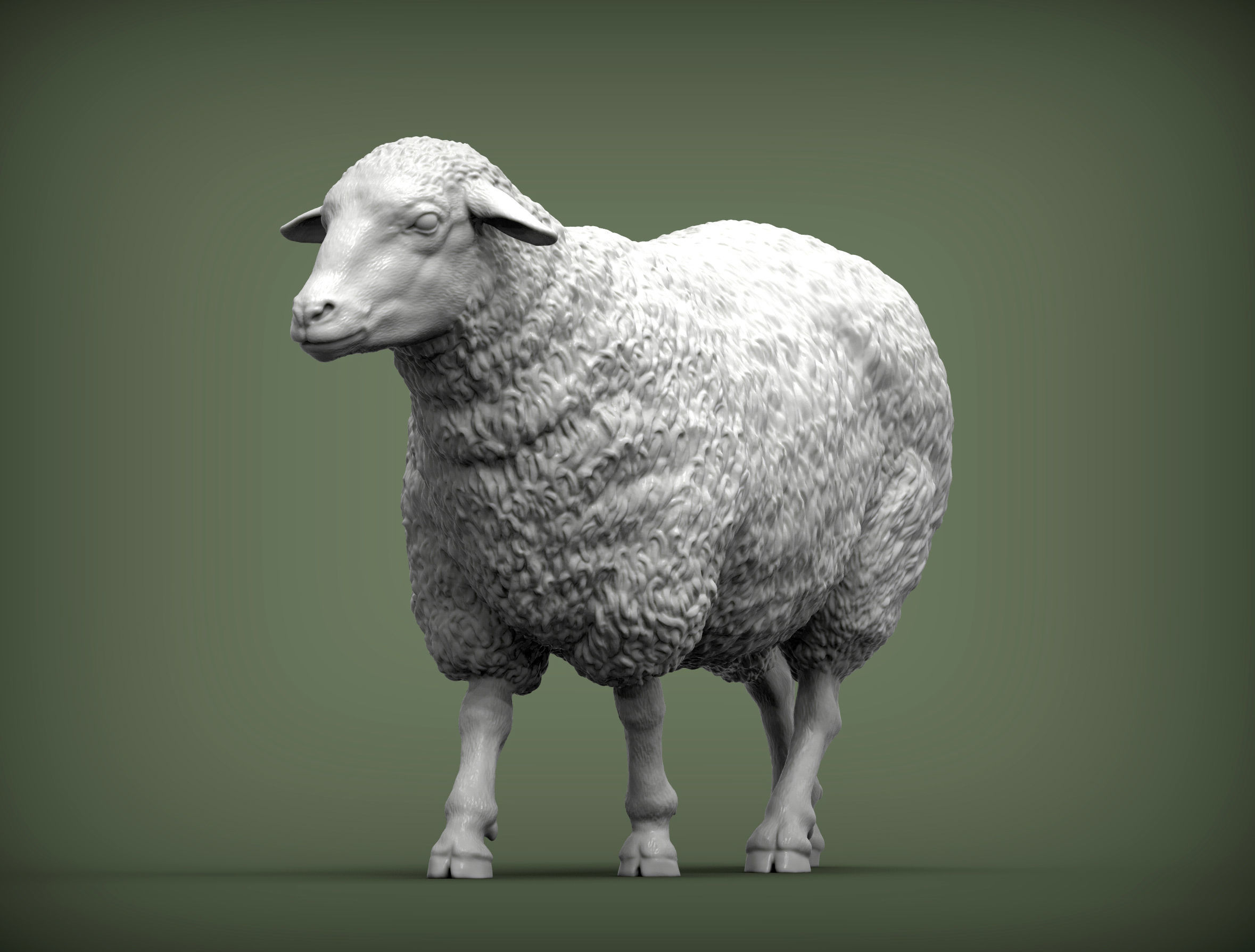 walking sheep 3D print model_2