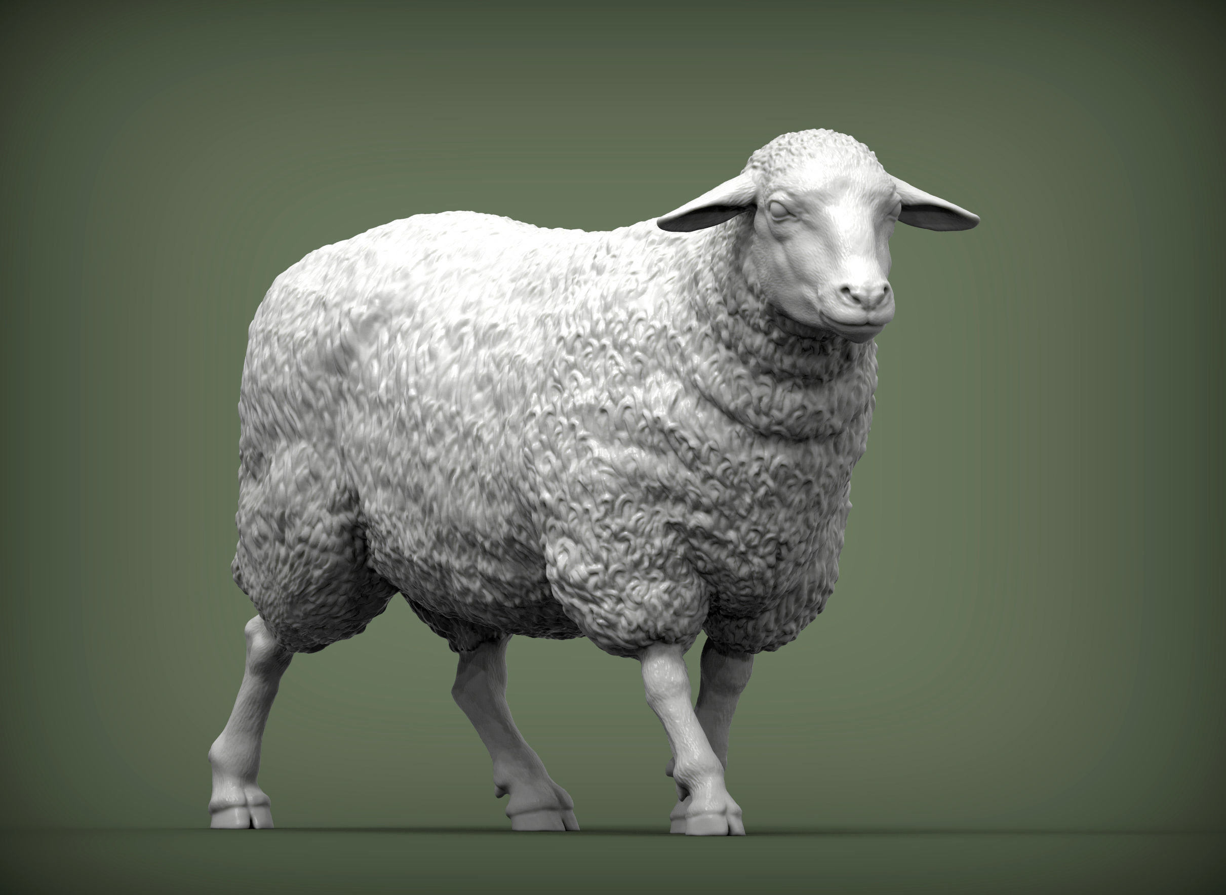 walking sheep 3D print model_4