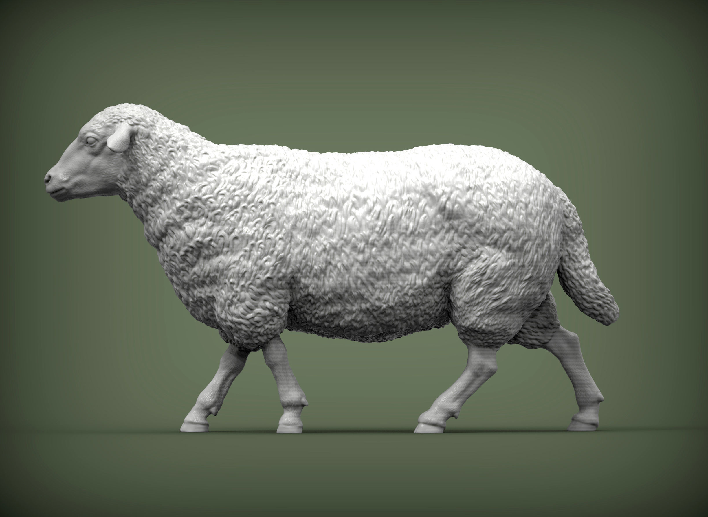 walking sheep 3D print model_3